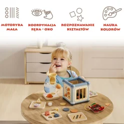 TOPBRIGHT Kostka edukacyjna 10w1 Mistrz motoryki małej, 1+
