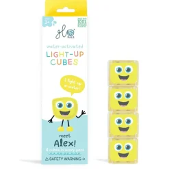 Glo Pals Kostki sensoryczne świecące w wodzie Alex - zabawka kąpielowa, żółty