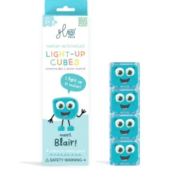 Glo Pals Kostki sensoryczne świecące w wodzie Blair - zabawka kąpielowa, turkusowy