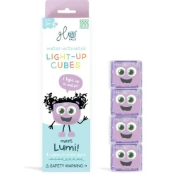 Glo Pals Kostki sensoryczne świecące w wodzie Lumi - zabawka kąpielowa, fioletowy