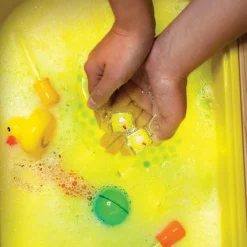 Glo Pals Kostki sensoryczne świecące w wodzie Wielki Ptak Ulica Sezamkowa - zabawka kąpielowa