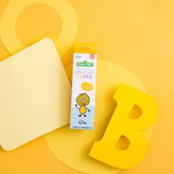 Glo Pals Kostki sensoryczne świecące w wodzie Wielki Ptak Ulica Sezamkowa - zabawka kąpielowa