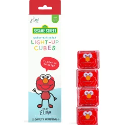 Glo Pals Kostki sensoryczne świecące w wodzie Elmo Ulica Sezamkowa - zabawka kąpielowa