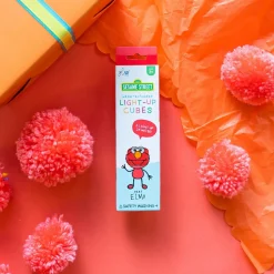 Glo Pals Kostki sensoryczne świecące w wodzie Elmo Ulica Sezamkowa - zabawka kąpielowa