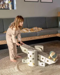 MODU Kreatywne klocki rozwijające motorykę dużą, Dreamer kit 12 in 1 - Sand Grey, Honey Yellow