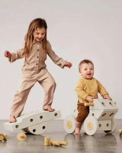 MODU Kreatywne klocki rozwijające motorykę dużą, Dreamer kit 12 in 1 - Sand Grey, Honey Yellow