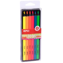 Apli Kids Kredki ołówkowe Jumbo - fluo