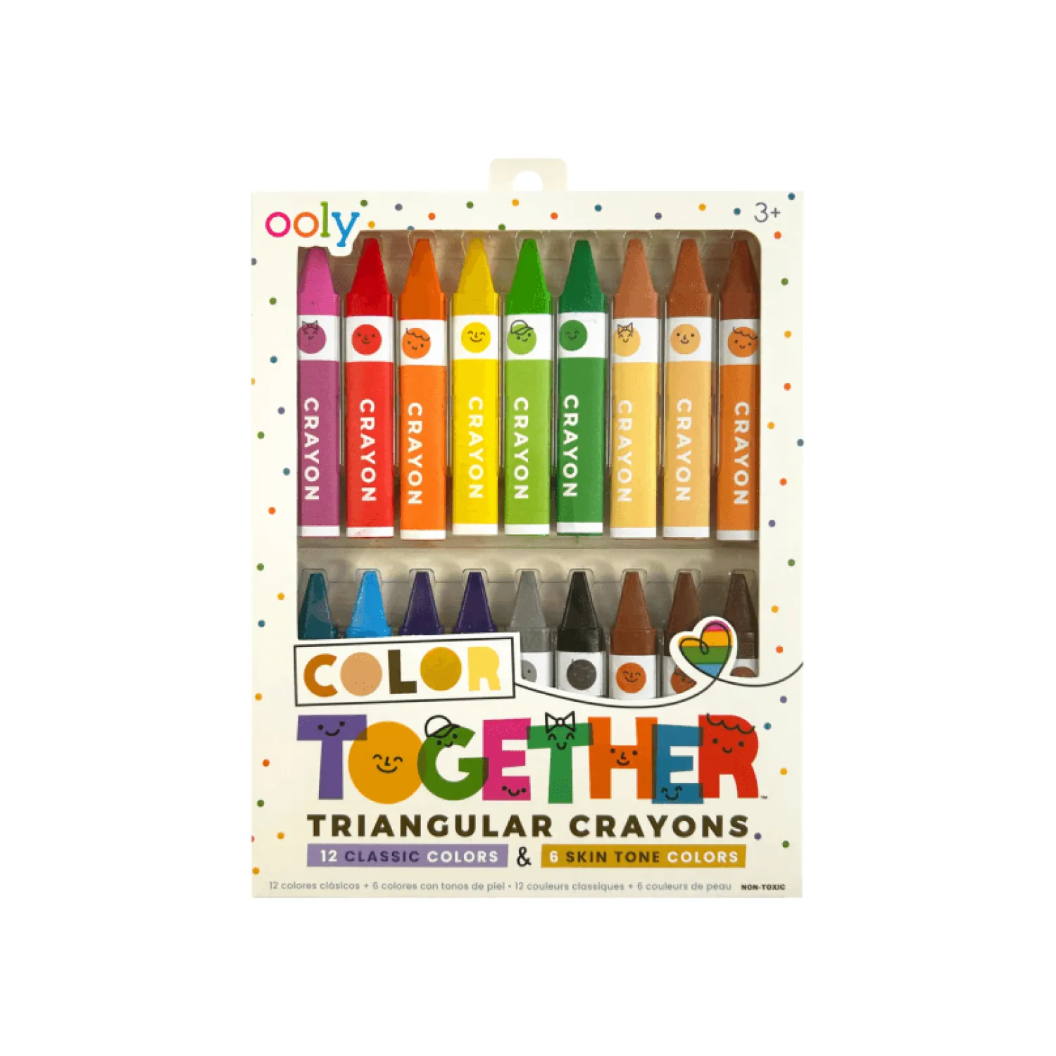 Ooly Kredki Świecowe, Klasyczne Kolory i Odcienie Karnacji - Color Together