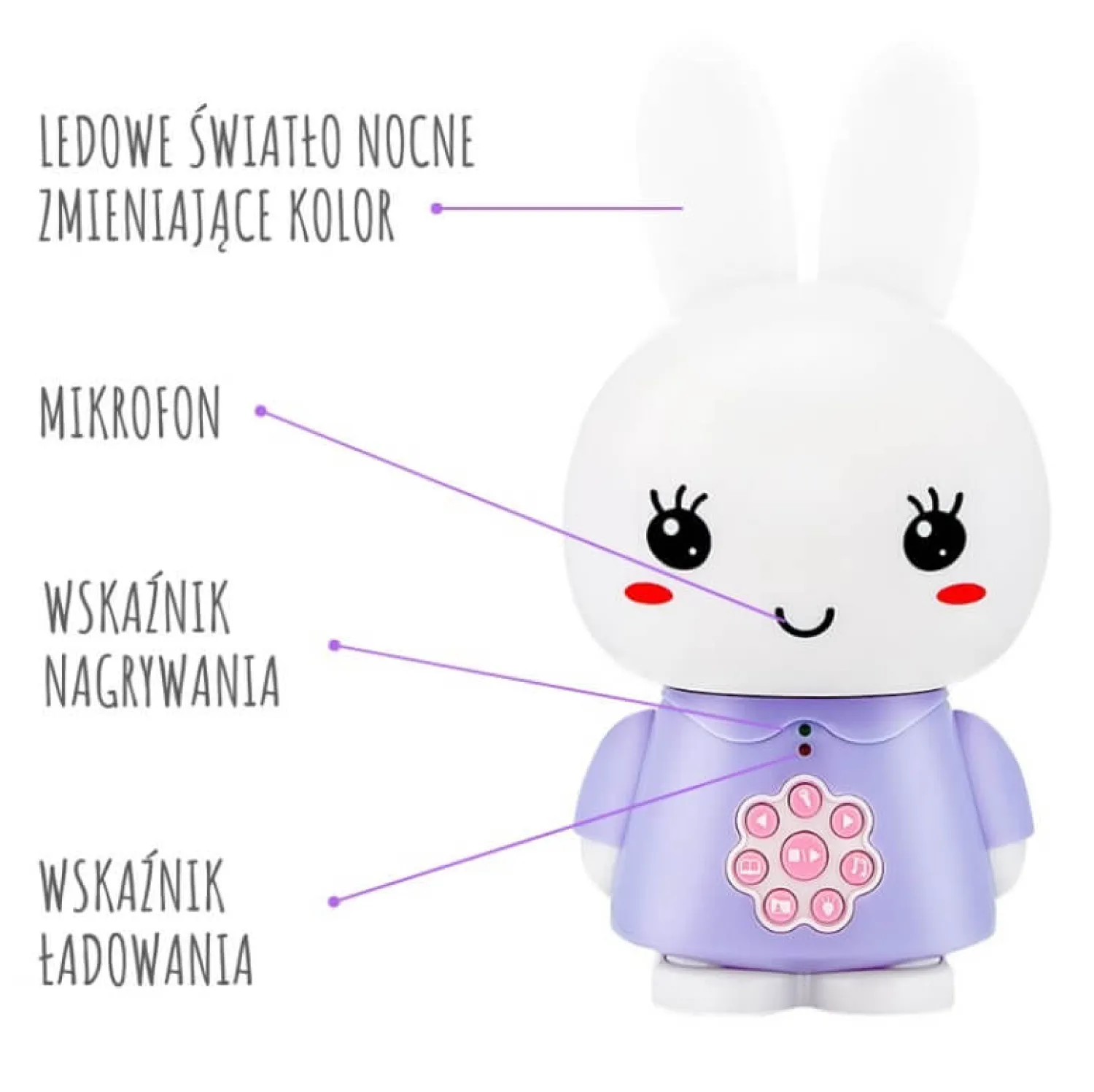 Dzieci Alilo Króliczek Honey Bunny - jasny niebieski