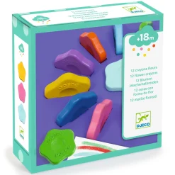Djeco 12 kwiatowych kredek dla maluchów