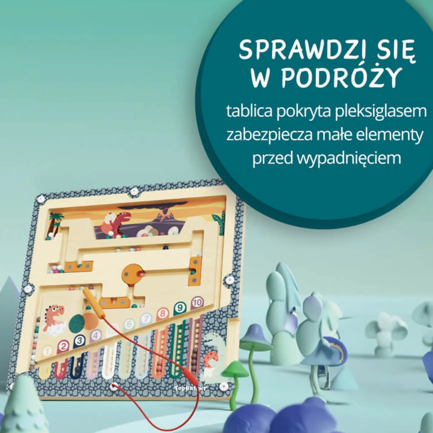 TOPBRIGHT Labirynt magnetyczny Jaja dinozaura, 3+