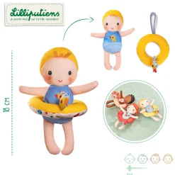 Lilliputiens Laleczka do kąpieli Gaspard 6 m+