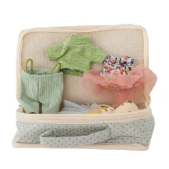 Bloomingville Mini Laleczka Lara w torebce z zestawem ubranek - Brown