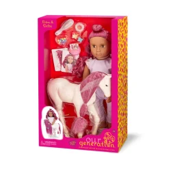 OurGeneration Lalka ESTRA 46cm – ze źrebakiem do czesania i ozdobami do włosów