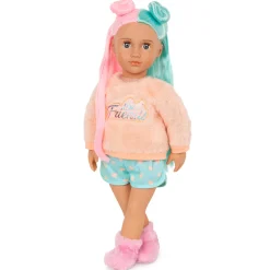 OurGeneration Lalka LUMI 46cm - Dwukolorowe proste włosy