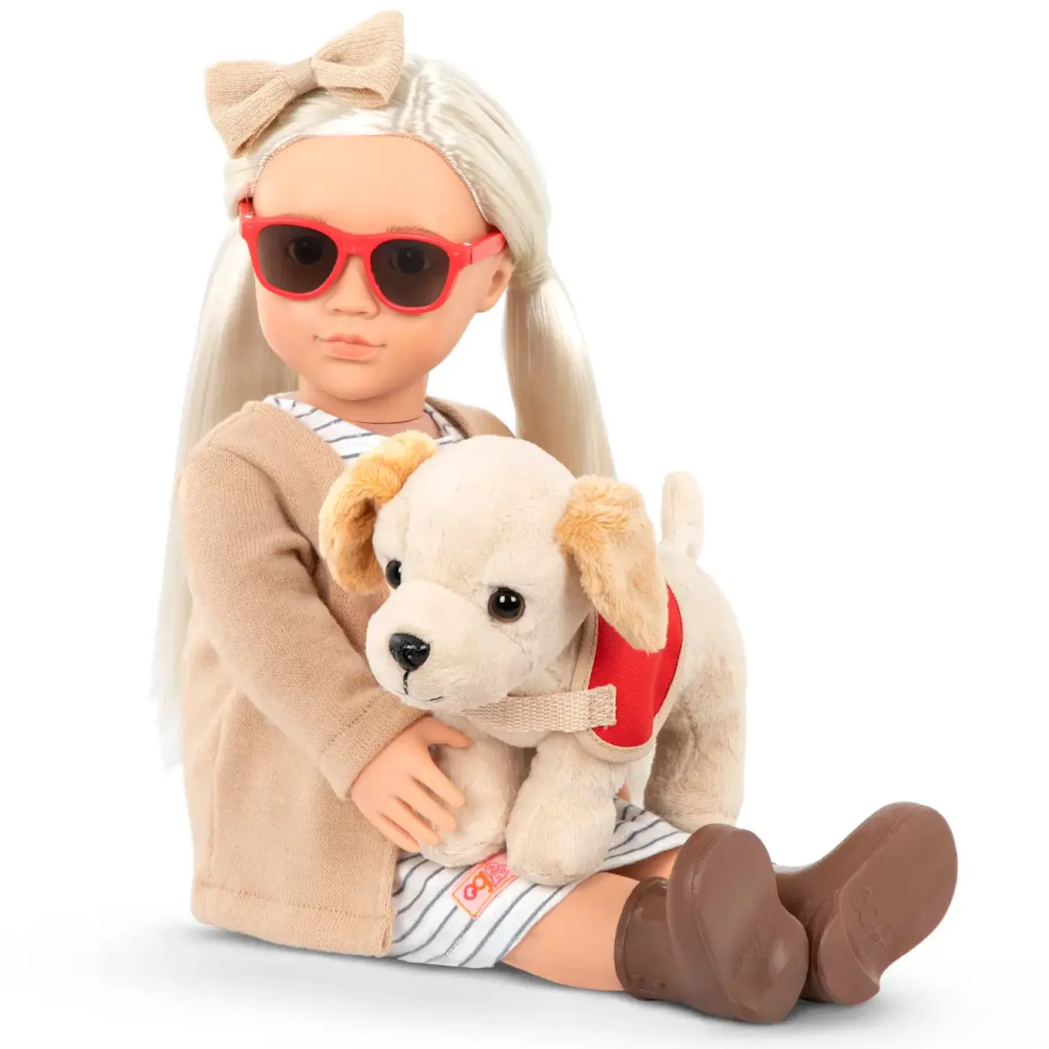 OurGeneration Lalka MARLOW 46cm – niewidoma z psem przewodnikiem