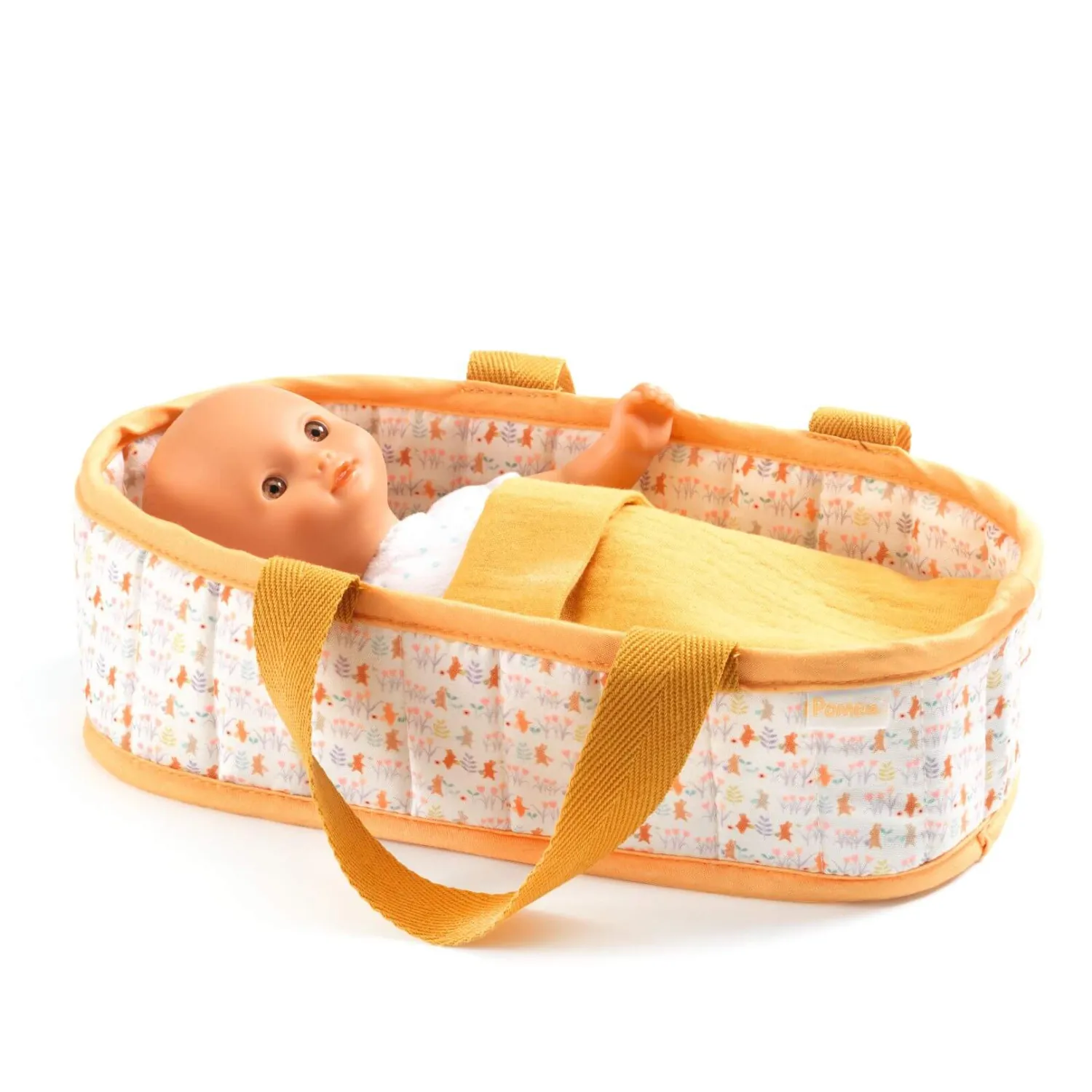 Djeco Lalka MINI SASHA w materiałowym koszu ( kolekcja Pomea )