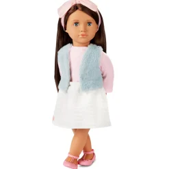 OurGeneration Lalka PAULINA 46cm - Brunetka w opasce z kokardką