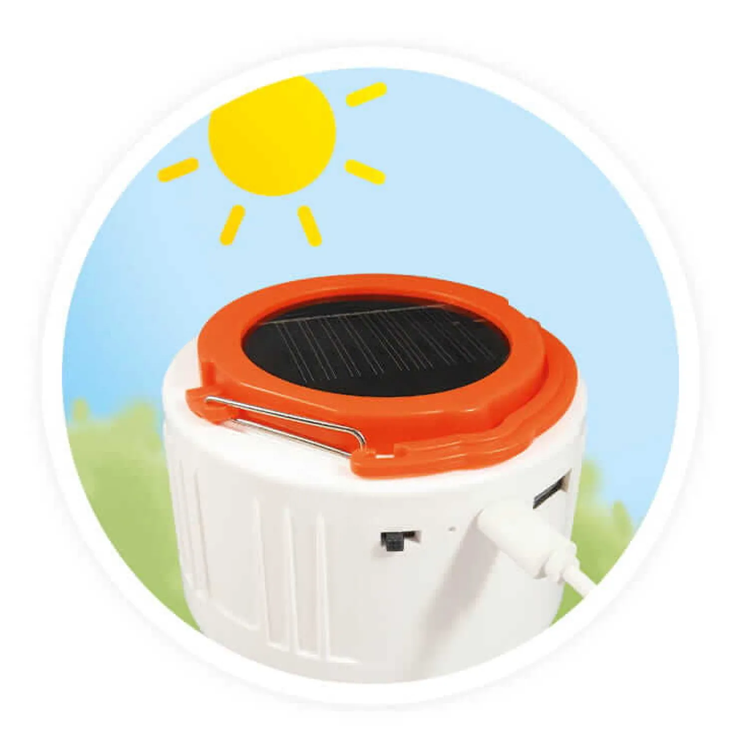 Buki Lampka solarna - Latarka Bluetooth na kemping