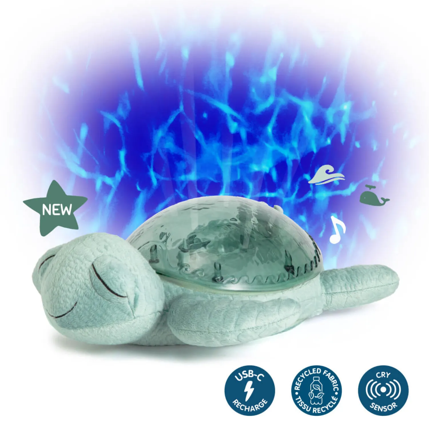 Dzieci Cloud b Lampka Tranquil Turtle Ocean Eco - żółw zielony