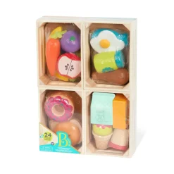 B.Toys Little Foodie Groups – drewniane skrzyneczki z produktami spożywczymi