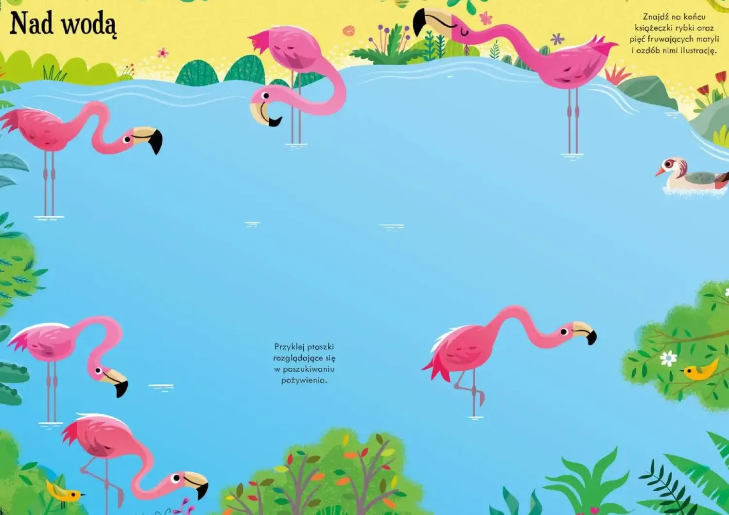 Wydawnictwo Wilga Lubię naklejać. Flamingi