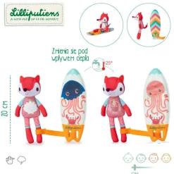 Lilliputiens Magiczna przytulanka do kąpieli surfer Lisiczka Alice 12 m+
