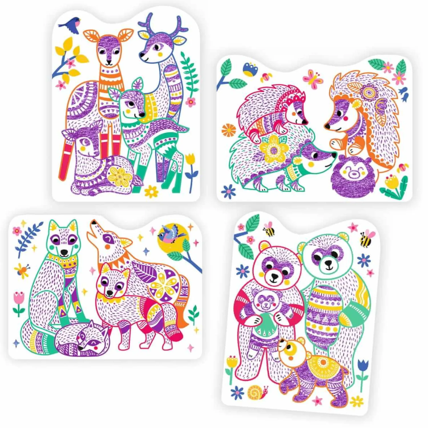 Djeco Magiczne kolorowanki - LEŚNE ZWIERZĄTKA 3+