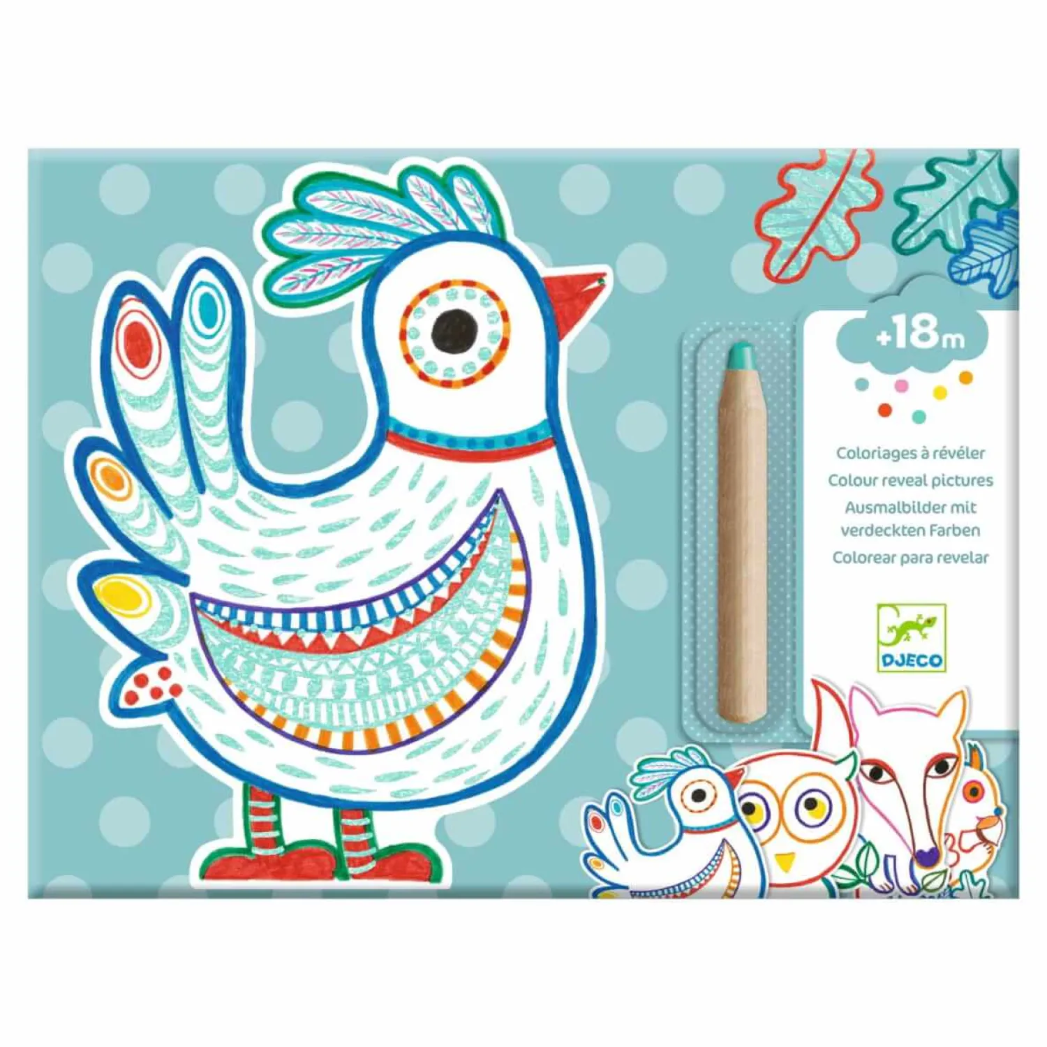 Djeco Magiczne kolorowanki - LEŚNE ZWIERZĄTKA 18m+