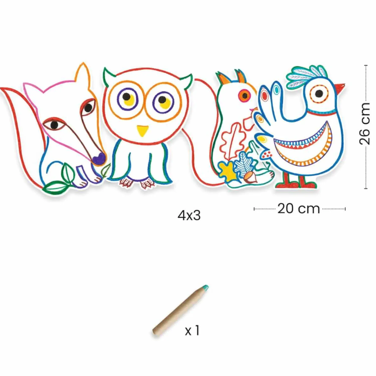 Djeco Magiczne kolorowanki - LEŚNE ZWIERZĄTKA 18m+
