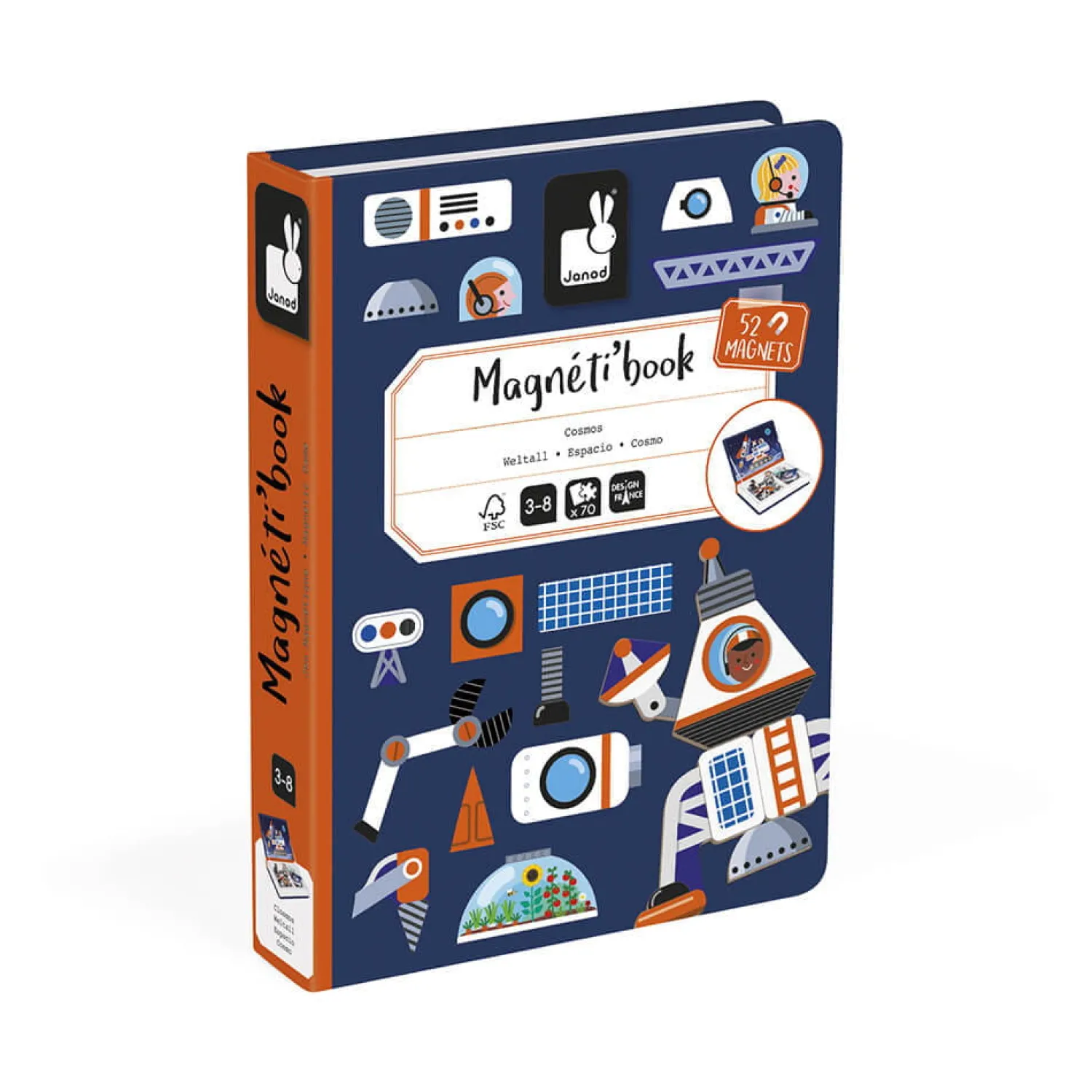 Janod Magnetyczna układanka Kosmos Magnetibook
