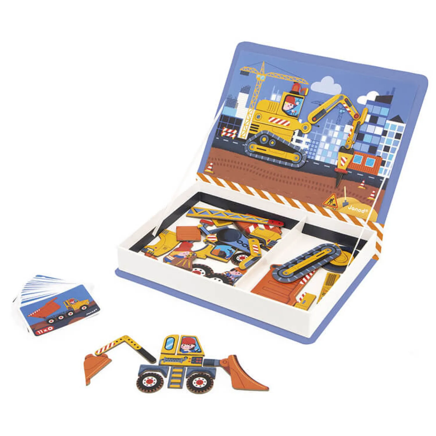 Janod Magnetyczna układanka Plac budowy Magnetibook