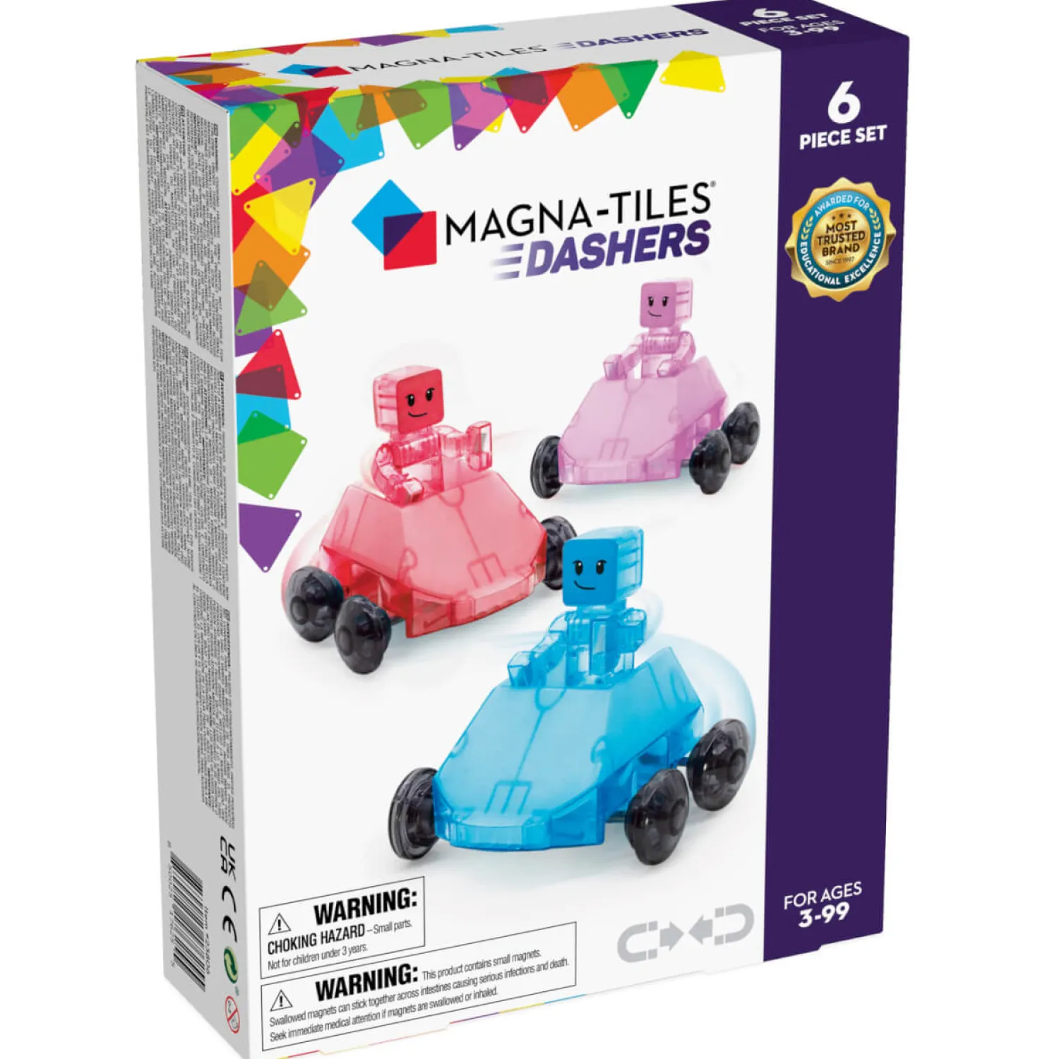 Magna-Tiles Magnetyczne Samochodziki Dashers 6 el.