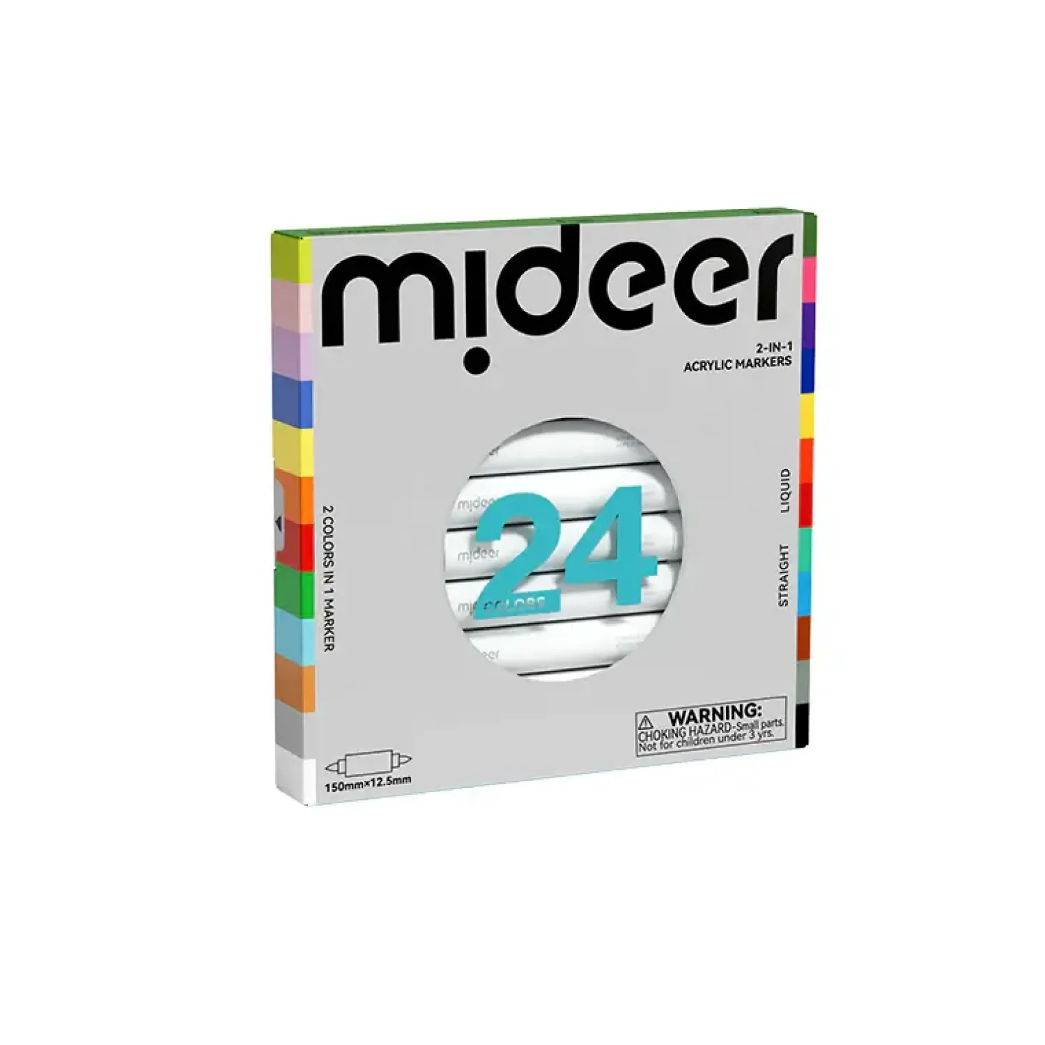 Mideer Markery akrylowe dwustronne 2w1 - 24 kolory