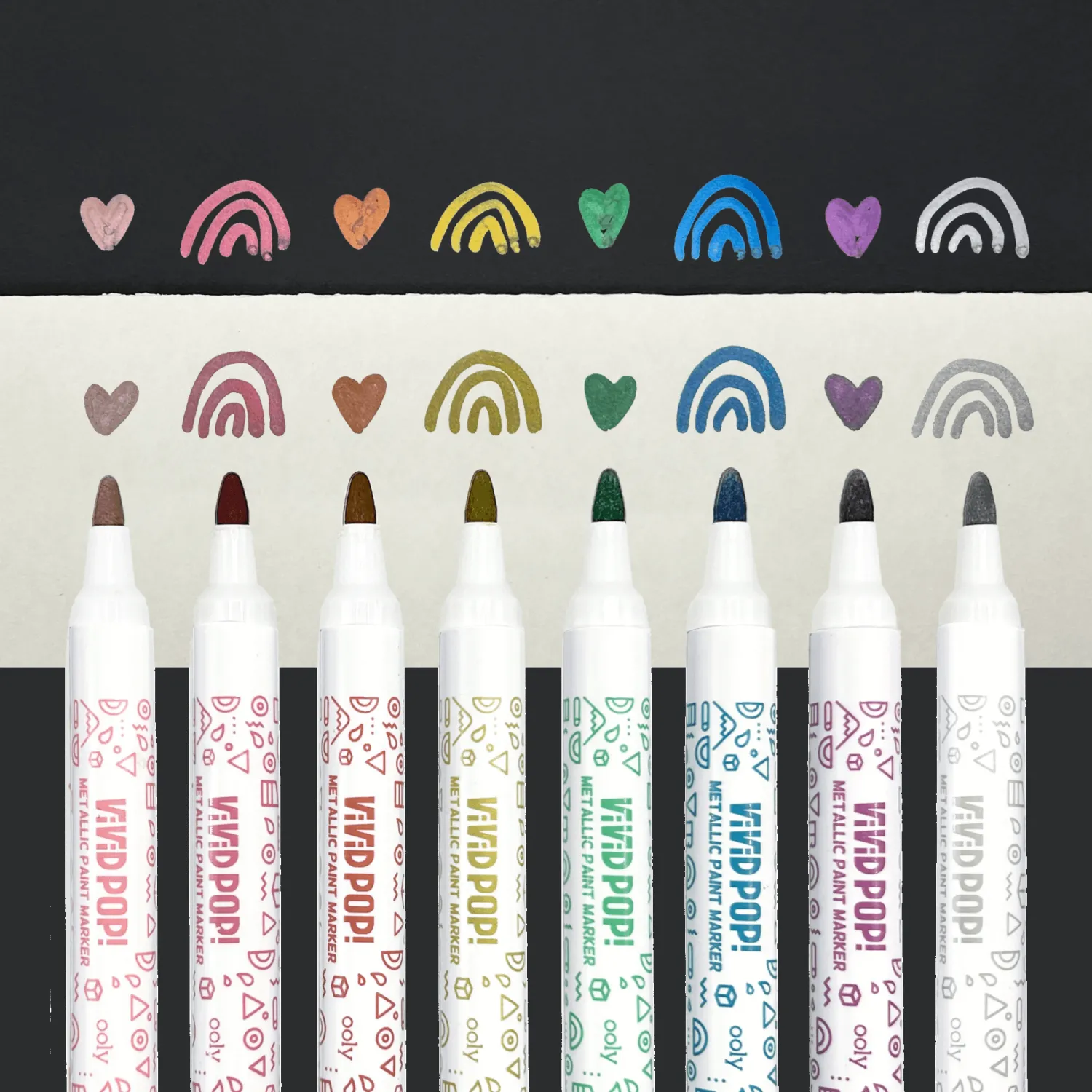 Ooly Markery Akrylowe Vivid Pop! Metaliczne Kolory