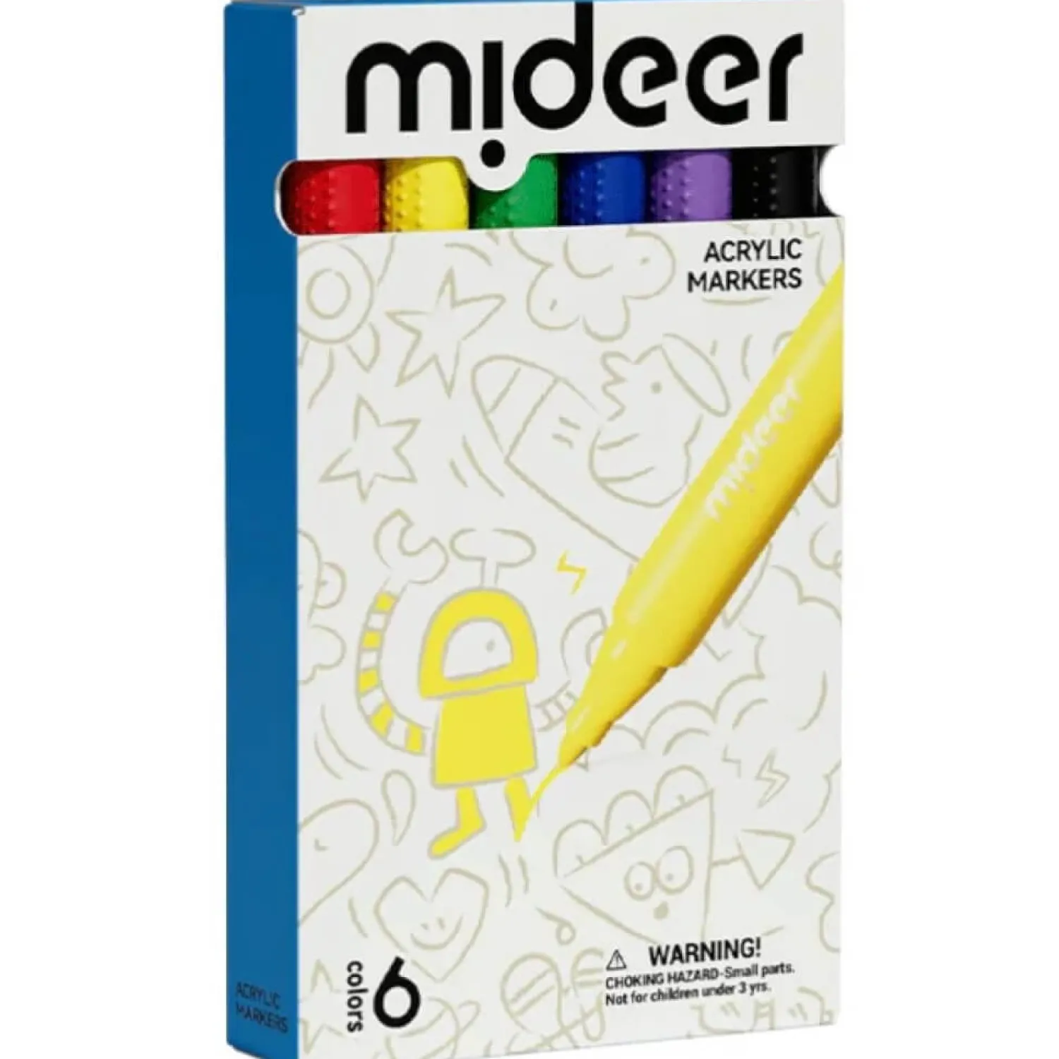 Mideer Markery akrylowe z okrągłą końcówką (6 kolorów)