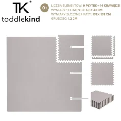Dzieci Toddlekind Mata do zabawy piankowa podłogowa Classic Playmat Stone