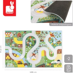 Dzieci Janod Mata do zabawy z drogą Wieś Cross Roads 2+