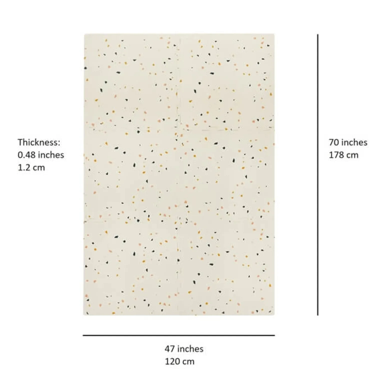Dzieci 3 Sprouts Mata piankowa EVA Terrazzo Cream