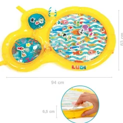 LUDI Mata wodna dla niemowląt, wersja maxi - żółta