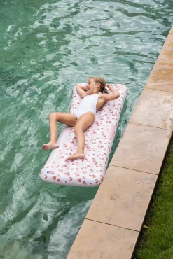The Swim Essentials Materac do pływania Old Pink Leopard