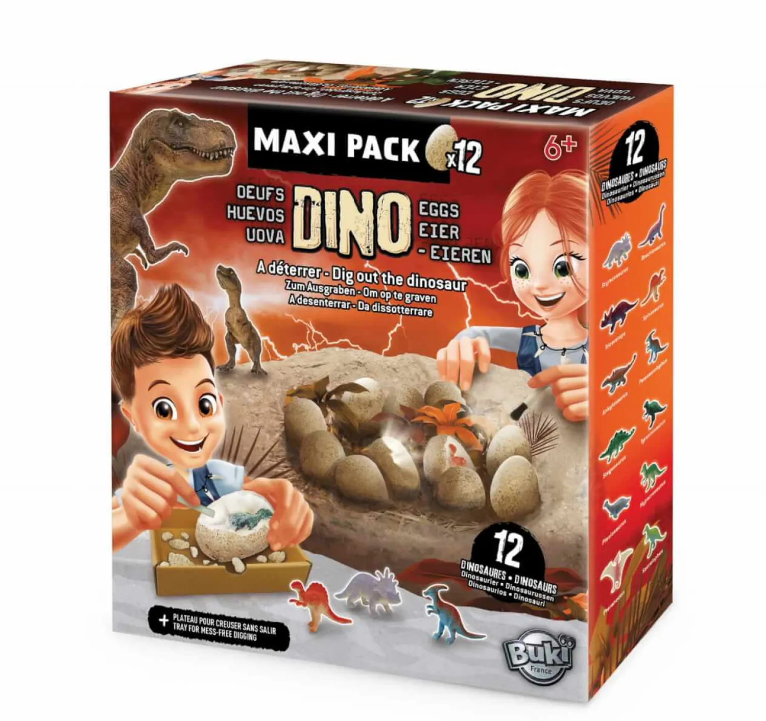 Buki Mega paka jajek dinozaura - 12 sztuk