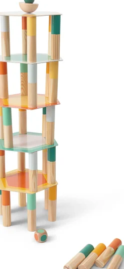 BS Toys Mega Wieża Balansowa z kostką, gra zręcznościowa
