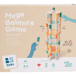 BS Toys Mega Wieża Balansowa z kostką, gra zręcznościowa