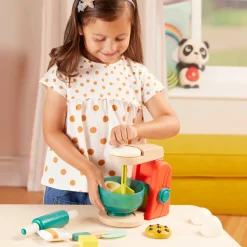 B.Toys Mini Chef – Mix & Bake Playset – drewniany mikser z akcesoriami i składnikami do pieczenia ciast