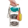 B.Toys Mini Chef - Pot-n-Pan Playset - zestaw realistycznych naczyń i przyborów kuchennych ze stojakiem