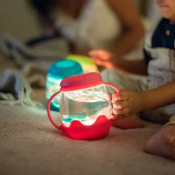 Dzieci Glo Pals Mini słoik sensoryczny, świecący do napełnienia wodą - niebieski