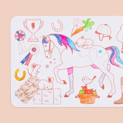 Super Petit Mini zestaw do kolorowania z silikonową matą - Pony Club