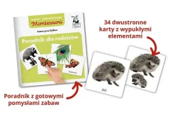 Kapitan Nauka Montessori. Karty sensoryczne z książeczką. Zwierzęta tu i tam