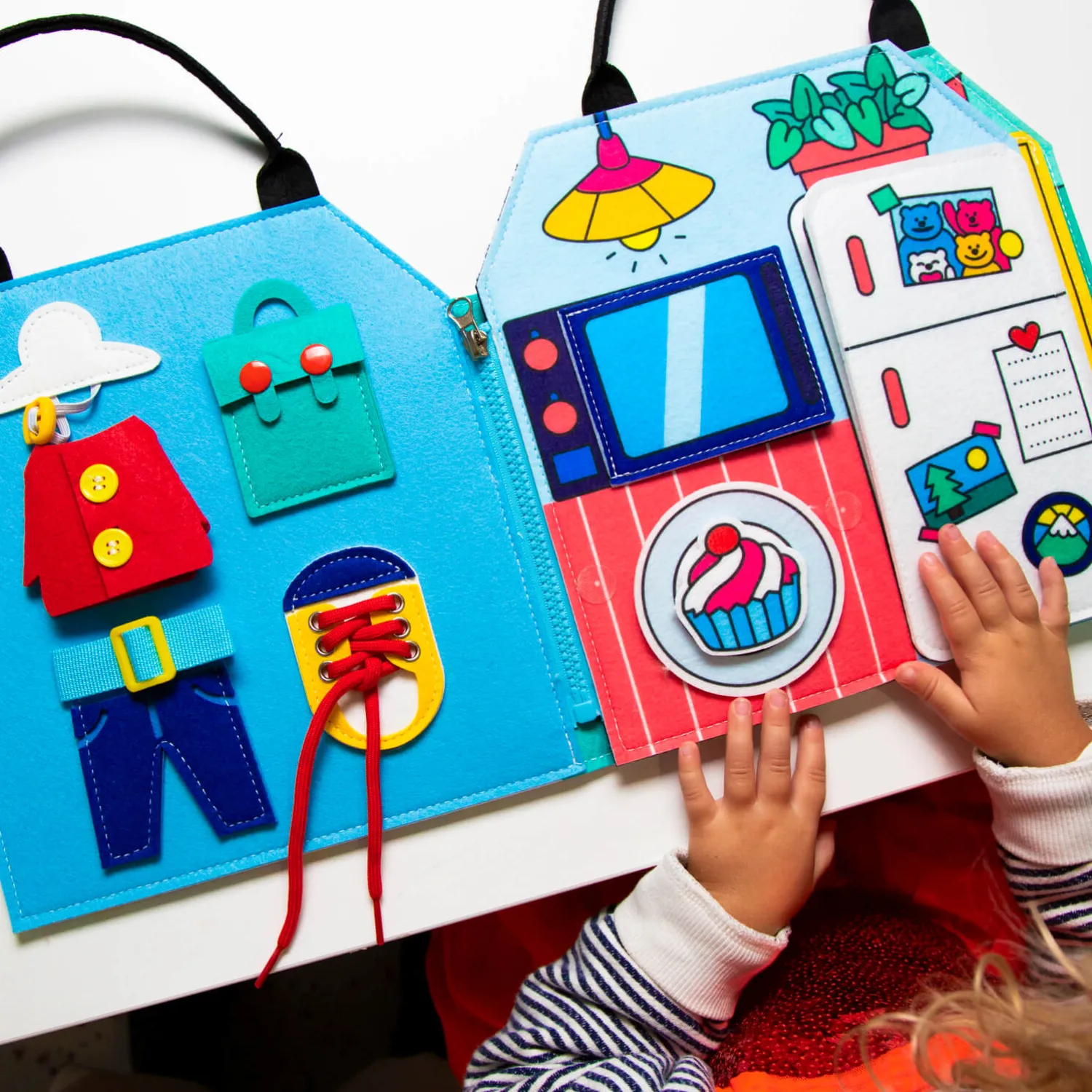 OMY Montessori miękka książka aktywizująca - Mój Dzień